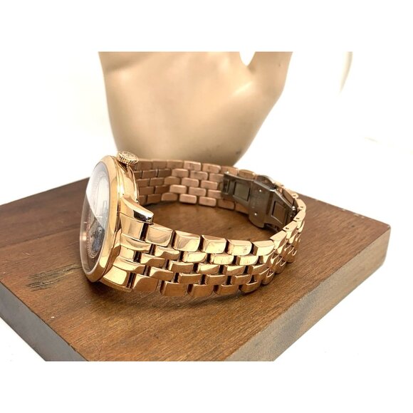 Poniger Men's Watch Automatic Moon Phase Date Rose Gold Stainless Steel 41mm - Picture 8 of 13